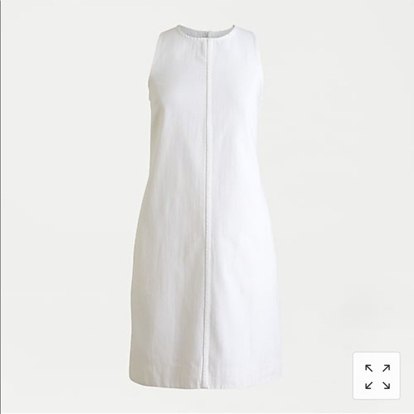 J. Crew Denim Shift Dress AK257 White - Picture 3 of 4